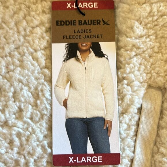 NEW Eddie Bauer Ivory Fleece Jacket - Picture 4 of 8
